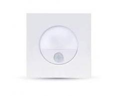 Spot LED carré encastrable 3 W, avec détecteur de mouvement.