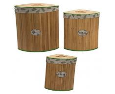 Item Set 3Â paniers penderie Bambou 54Â x 51Â x 38Â cm, Plusieurs