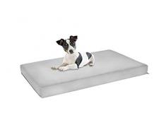 Italian Bed Linen Matelas morbidoso, extérieur 100% microfibre, gris clair, 100 x 60 cm