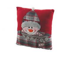 Galileo Casa Polo Nord Coussin Bonhomme de Neige 40 x 40 cm 350 g, Rouge