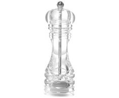 Home Moulin à sel avec Mécanisme en Céramique, Acrylique, Transparent, 16 cm