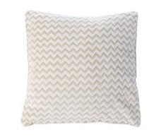 Gözze, avec Picots Structure Coussin Déco 50 x 50 cm, Polyester, Ivoire, 50 x 50 x 10 cm