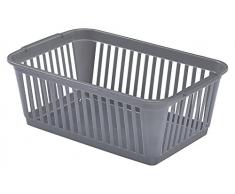Whitefurze Pratique Panier, Plastique 30Â cm, Argent, 30Â x 30Â x 30Â cm