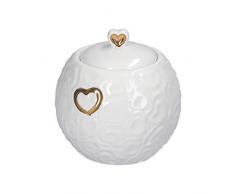 PORCELLANA Valentin Oro Sucrier avec Couvercle et cuillère 23 ML