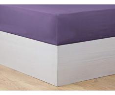 MI CASA Drap-Housse Basic 105 Lilas, lit de 105 cm
