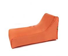 Pushbag Stretcher Pouf, Polyester, Orange, 70 x 125 cm