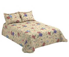 Viantala Trianon 103Â Set Drap Plat, lit 135, Coton, Rouge et Beige.