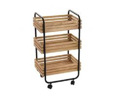 Dcasa Chariot à 3 étages en Bois Ãtagères de Bureau Rangement de décorations Festivales Articles pour la Maison Unisexe Adulte, Couleur Unique