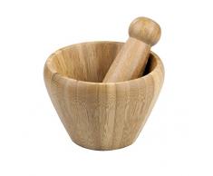 Industrias Aldaya S.L. Amande Forme Bambou Mortier avec la Main, Marron, 12Â cm