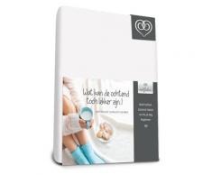 Bed-Fashion Drap Plat imperméable avec Coins élastiques, en Flanelle, Simple, Blanc, 90 x 200 cm