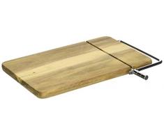 Ficelle 6673Â rustique Farmhouseâ¯: Acacia et fil dacier inoxydable trancheuse, plastique clair,