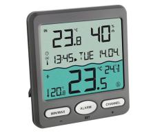 TFA-Dostmann ThermomÃ¨tre de Piscine Venise 30,3056,10, pour Surveillance de la tempÃ©rature de leau dans Une Piscine, Bassin ou Piscine, Gris