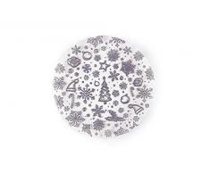 Excelsa White Home Assiette Panetton/PortÃ©e, Verre