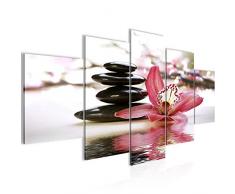 Tableau decoration murale Fleurs dorchidÃ©e - XXL Impression sur Toile Salon Appartment 5 Parties - prÃªt Ã accrocher - 204253a