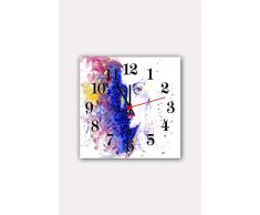 Bonamaison Horloge Murale en MDF, Multicolore, 30 x 30 cm