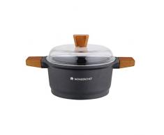 Wonderchef 63152125 Caesar Batterie de cuisine anti-adhésive en aluminium pour plaque à induction