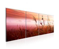 Tableau decoration murale Leverdu Soleil 160 x 50 cm - XXL Impression sur Toile Salon Appartment 4 Parties - prÃªt Ã accrocher - 611246a