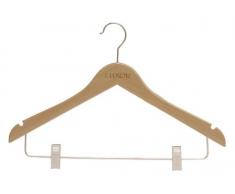 Mondex LUX3022-00 Cintre Plat en Bois VÃªtements Femmes, Vernis Naturel