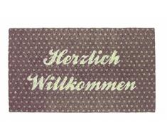SHOE-MAX YH 101448 Paillasson Motif Inscription en Allemand Bienvenue 44 x 74 cm 2,1 kg