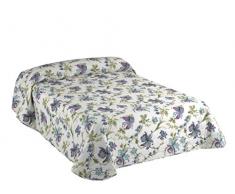 Viantala Trevi 102 boutà Couvre-lit Lit 150, Coton, Lilas et Blanc.