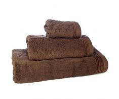 Aneesi Bath & Leisure 16x21cm Ultima Gant de Toilette en Pur Coton, Marron