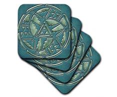 3dRose CST_108091_2 Dessous de Verre, Multicolore, set-of-8-Soft