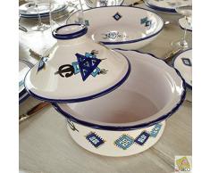 Cocotte Querouana Sahel bleu - D 20 cm