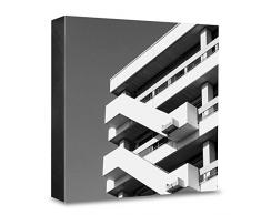 COGNOSCO HG-HD115 Tableau Mural en Bois avec Photo darchitecture Heidelberg Noir/Blanc 15 x 15 cm