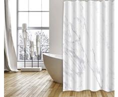 MSV Rideau de Douche, Blanc, 200Â X 180Â Cm