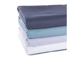 Aneesi Bath & Leisure 16x21 cm Waffle Gant de Toilette en Pur Coton, Crème