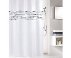 Kleine Wolke Textilgesellschaft Rideau de Douche, Fibres Synthétiques, Blanc, 200x180 cm