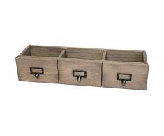 Bouchon de Bouteille sauvÃ© Ã 3Â tiroirs de 53Â cm x 15Â cm x 11, Vieilli en Bois
