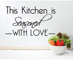 Decoramo Stickers muraux Cuisine condita déco Murale, PVC, Noir, 60 x 0,1 x 35 cm