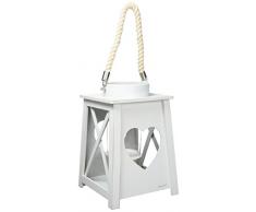 Brandani CÅur Lanterne Plateau MDF/Verre avec poignÃ©e en Corde, Multicolore, Taille Unique