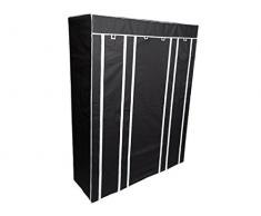 Perel Textiler Penderie Acier Noir 135 x 45 x 170 cm