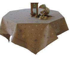 Cassa Luyton Ã©toilesÂ âÂ Nappe avec Applique Murale Toile, 155Â x 350Â cm, Couleur Pierre