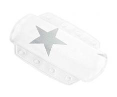 Kleine Wolke Stars Coussin de Nuque en Mousse PVC Gris argenté 32 x 22 cm