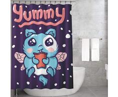 Bonamaison Rideau de Douche en Polyester Multicolore 155 x 220 cm