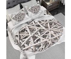 PETTI Artigiani Italiani - Parure de Lit, Lit (120x200), Drap de Lit, Linge de Lit, Amour, Tissu 100% Satin Frais, 100% Made in Italy