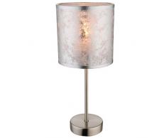 Globo Lampe de Table Chambres Lecture Lampe Argent Abat-Jour en Tissu Nuit de lumière commutable 15188t