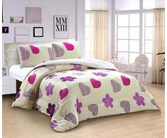 ForenTex Réversible Toucher Doux et Chaud Tissu en Micro-Soie pour canapé lit M-3090 Rose