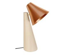 Tosel 90250 Lampe Bureau 1 Lumière, Bois/, E14, 40 W, Pourpre, 25 x 42 cm