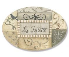 Stupell Home Rose la Toilette de Baignoire Ovale Plaque