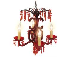 Oriental Pendantes Cristal Lustre 4 lumières