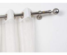 Tringle Ã Rideaux: Ã 28 mm sans Anneaux, L. 240 cm. en Acier satinÃ© â Complet