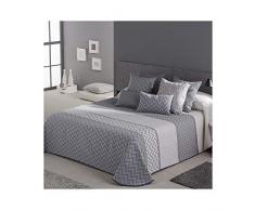 Orian Kyoto bouti pour lit de 90 cm, algodón-poliéster, Gris, Simple