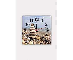 Bonamaison Horloge Murale en MDF, Multicolore, 30 x 30 cm