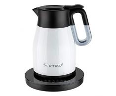 Bouilloire isolée sous vide avec réglage de la température 21 cm x 22 cm x 28 cm blanc nacré