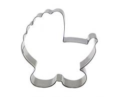 DeColorDulce Emporte-piÃ¨ce pour Biscuits en Forme de Poussette en Acier Inoxydable ArgentÃ© 13 x 10 x 3 cm