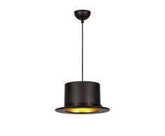 Homemania 8681465297444 Lampe A Suspension Haty, Couleur Noir et Doré, en Métal et Peinture-pour La Maison, Bureau, Séjour, Chambre, Dorè, Taille unique